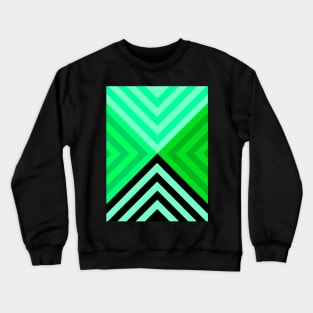 Black and Multiple Green Triangular Crewneck Sweatshirt